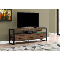 21.75"" Particle Board Hollow Core & Black Metal Tv Stand With 3 Drawers