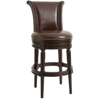 45"" Walnut Hardwood Frame Upholstered Bar Stool