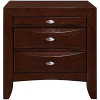 New Merlot Nightstand With 2 Chambered Drawer
