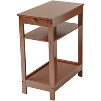 Side Table With Extension Shelf - Walnut