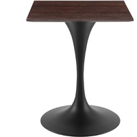Lippa 24"" Wood Square Dining Table Black Cherry Walnut