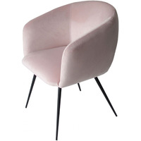 Pink Velvet Modern Dining Chair