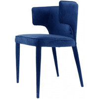 Blue Velvet Wrapped Dining Chair
