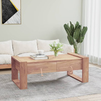 Vidaxl Coffee Table 43.3""X23.6""X15.7"" Solid Teak Wood