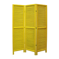 1 X 48 X 67 Yellow Wood Shutter - Screen