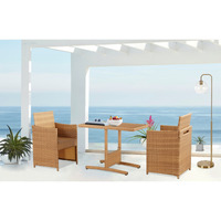 Honeymoon Outdoor Dining Set- Gold Oak