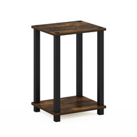 Furinno Simplistic End Table  Small  Amber Pine/Black