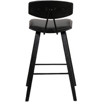 26 Black Faux Leather Mid Century Modern Bar Stool