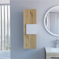 Light Oak And White Multi Purpose Vertical Hanging Cabinet