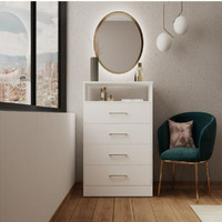 Dresser Atlanta  Four Drawers  White Finish(D0102Hge1La)