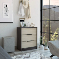 3 Drawers Dresser Maryland  Superior Top  Black Wengue  Pine Finish(D0102Hge6Wa)