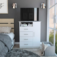 Dresser Beaufort  Four Drawers  White Finish(D0102Hge1Jv)