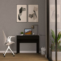 Computer Desk Aberdeen  Two Drawers  Black Wengue Finish(D0102Hgedkg)