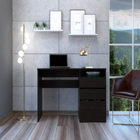 Computer Desk San Diego  One Shelf  Black Wengue Finish(D0102Hgedju)