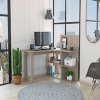 Computer Desk Mohave  Five Open Shelves  Light Gray Finish(D0102Hge67U)