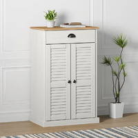 Vidaxl Shoe Cabinet Vigo White 23.6""X13.8""X37.8"" Solid Wood Pine