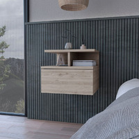 Nightstand Floating Flopini  Bedroom  Light Gray