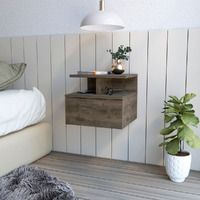 Nightstand Floating Flopini  Bedroom  Dark Walnut