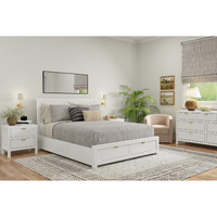 Carmel Full Size Storage Bed  White