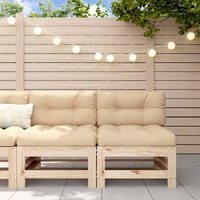 Vidaxl Middle Sofas With Cushions 2 Pcs Solid Wood Pine