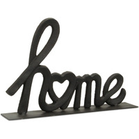 Roven Cast Iron Calligraphic Home Table Decor - Black