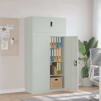 Vidaxl File Cabinet Light Gray 35.4X15.7X70.9 Steel