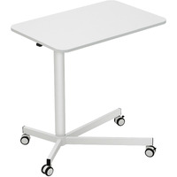 Vevor Mobile Standing Desk  28.5""-44.2"" Gas-Spring Height Adjustable Sit-Stand Desk  360 Swivel Wheels (2 Lockable) Portable Rolling Laptop Table Computer Cart For Home Office School  44Lbs Loading