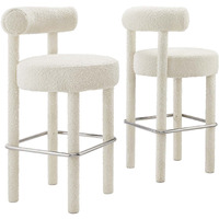 Toulouse Boucle Fabric Bar Stool - Set Of 2