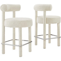 Toulouse Boucle Fabric Counter Stool - Set Of 2
