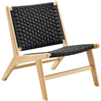 Saoirse Woven Rope Wood Accent Lounge Chair