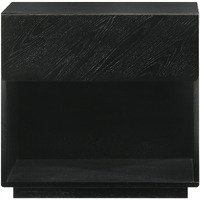 Petra 1 Drawer Wood Nightstand In Black Finish