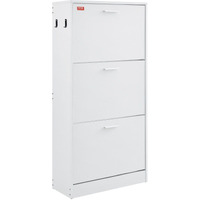 Vevor Shoe Cabinet With 3 Flip Drawers  Shoe Storage Cabinet For Entryway  Free Standing Shoe Storage Organizer With Side Hooks For Heels  Boots  Slippers In Hallway  Living Room