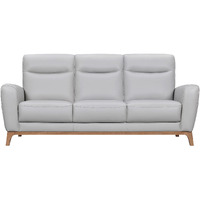 Greyson 83"" Dove Gray Leather Sofa