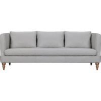 Vincenza 85"" Dove Gray Leather Sofa