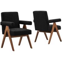 Lyra Boucle Fabric Dining Room Chair - Set Of 2