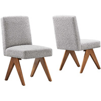 Lyra Boucle Fabric Dining Room Side Chair - Set Of 2