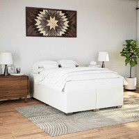 Vidaxl Bed Frame Without Mattress White Queen Faux Leather