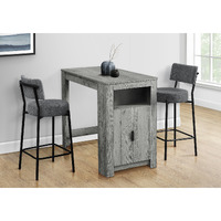 Dining Table  48"" Rectangular  Counter Height  Kitchen  Small  Storage  Grey Laminate  Contemporary  Modern