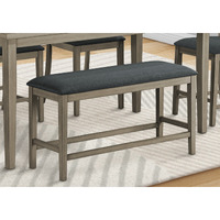 Bench  42"" Rectangular  Dining Room  Kitchen  Upholstered  Wood  Transitional