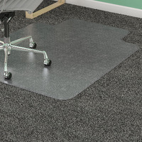 Lorell Plushmat Wide Lip Chairmat Chair Mat  53""  Clear