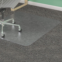 Lorell Rectangular Medium Pile Chairmat Chair Mat  Clear