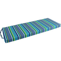 Blazing Needles Patterned Outdoor Spun Polyester Loveseat Cushion  51"" Wide  Pike Azure