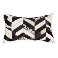 12"" X 20"" X 5"" Black And Natural  Pillow