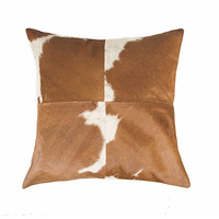 18"" X 18"" X 5"" White And Brown Quattro  Pillow