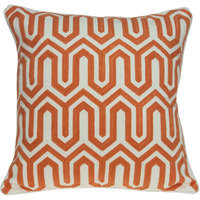 20"" X 7"" X 20"" Transitional Multicolored Pillow Cover With Poly Insert