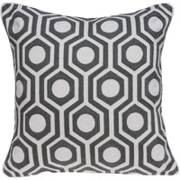 20"" X 7"" X 20"" Cool Gray And White Pillow Cover With Poly Insert