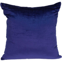 18"" X 7"" X 18"" Transitional Royal Blue Solid Pillow Cover With Poly Insert