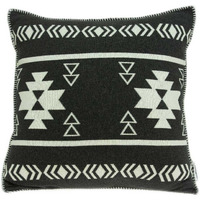 20"" X 7"" X 20"" Southwest Black Cotton Pillow Cover With Poly Insert
