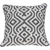 20"" X 7"" X 20"" Gray And White Accent Pillow Cover With Poly Insert