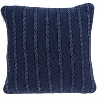 Homeroots Cotton 18 X 5 X 18 Transitional Blue Pillow Cover With Poly Insert